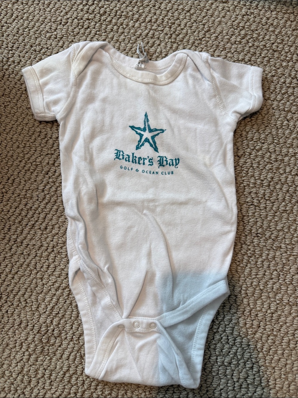 Baker’s Bay One-Piece Bodysuit with Teal Logo